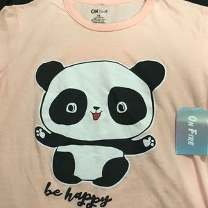 Pink panda t shirt new